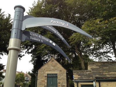 New signposts at Abbeydale Industrial Hamlet, Sheffield