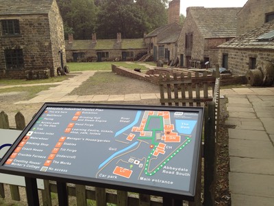Maps for All tactile plan at Abbeydale Industrial Hamlet